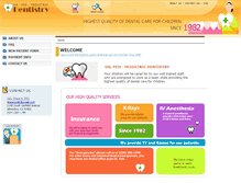 Tablet Screenshot of dentistry4mykids.net